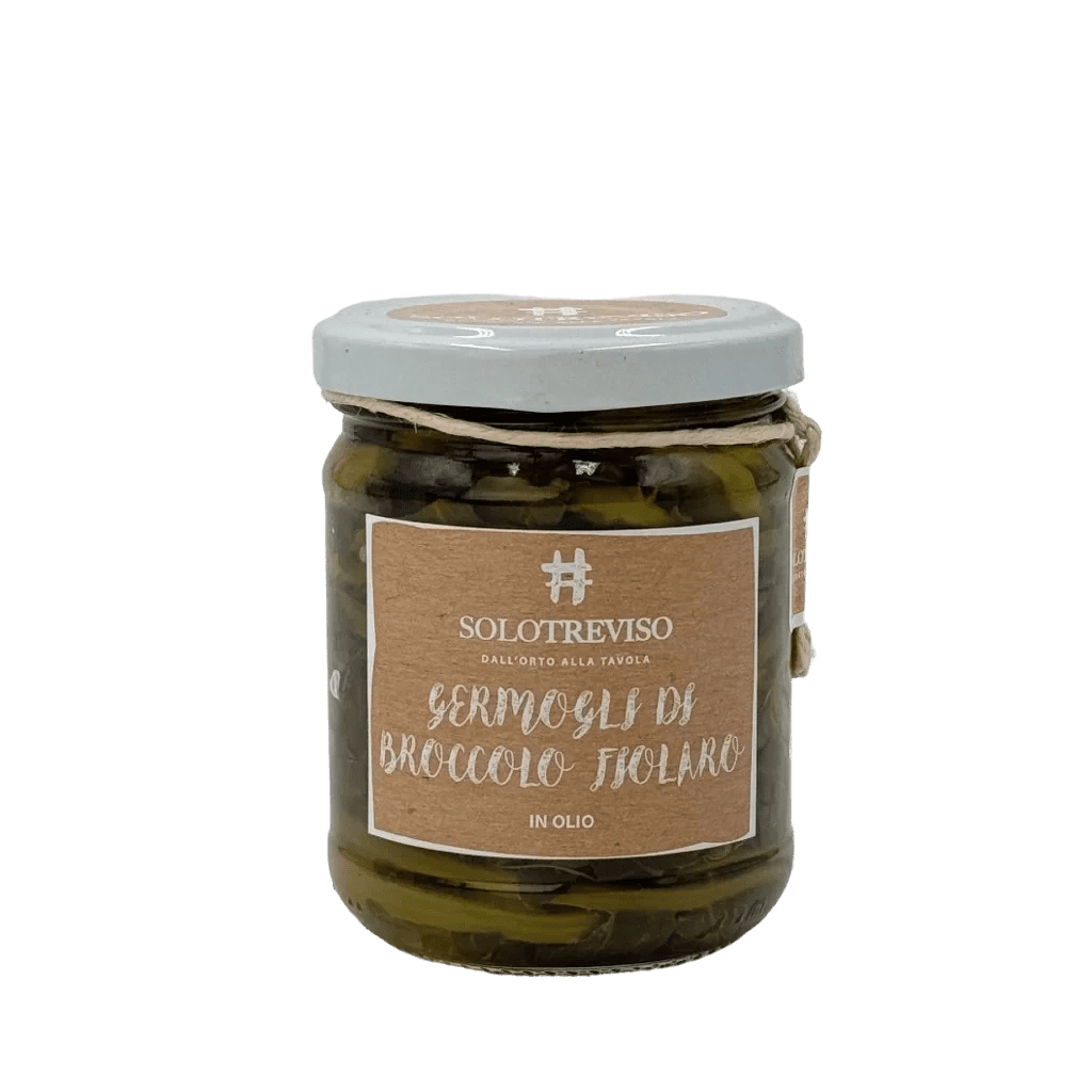 Germogli di broccolo fiolaro in olio extra vergine di oliva  -  SoloTreviso - vaigustando
