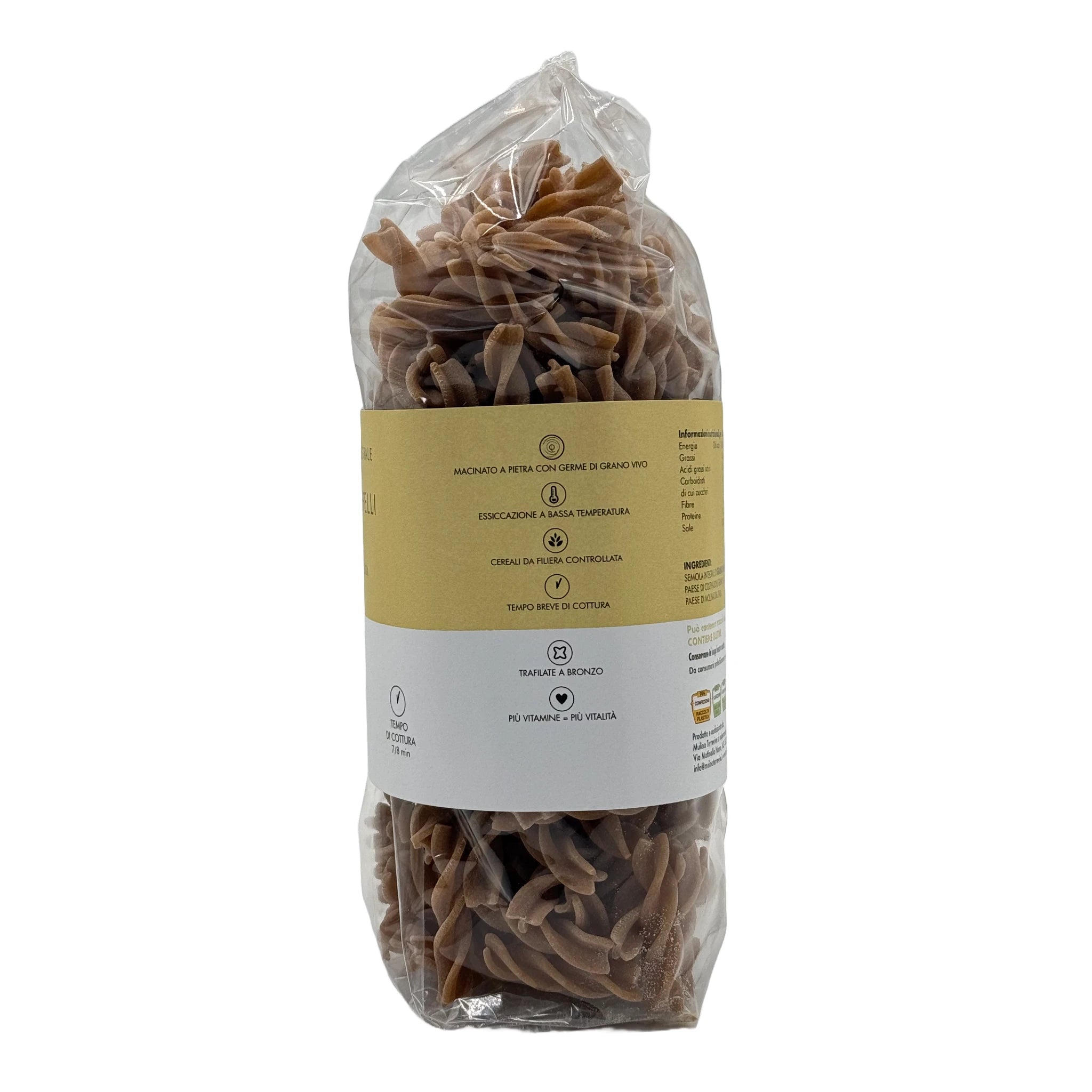 Specialità Integrale Senatore Cappelli Fusilli 500g  -  Mulino Terrevive - vaigustando