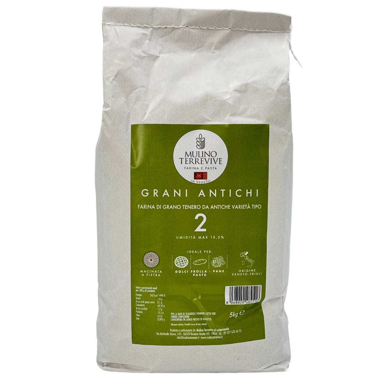Grani Antichi Farina di Grano tenero da antiche varietà tipo 2  -  Mulino Terrevive - vaigustando