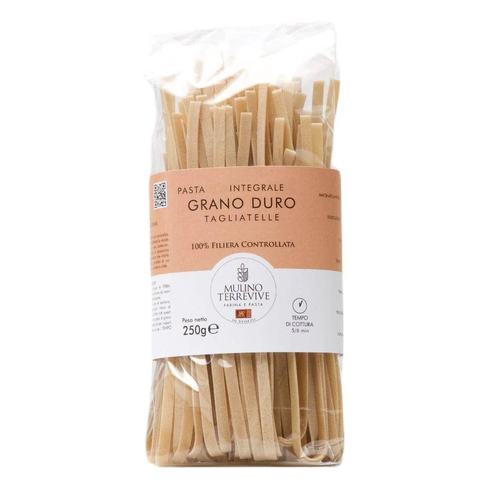 Pasta Integrale Grano Duro Tagliatelle 250g - Mulino Terrevive - vaigustando