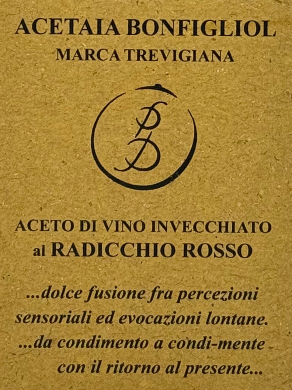Aceto di vino invecchiato al Radicchio Rosso  -  Acetaia Bonfigliol - vaigustando