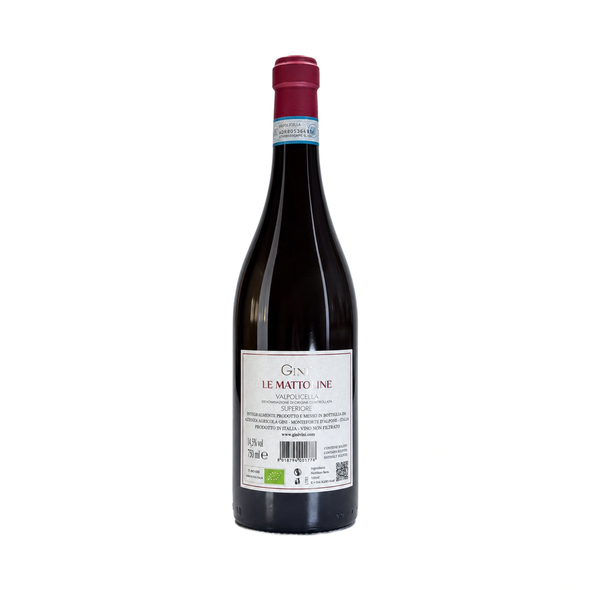 Le Mattoline Valpolicella Superiore (retro etichetta)Tenuta Scajari-Gini-Vaigustando