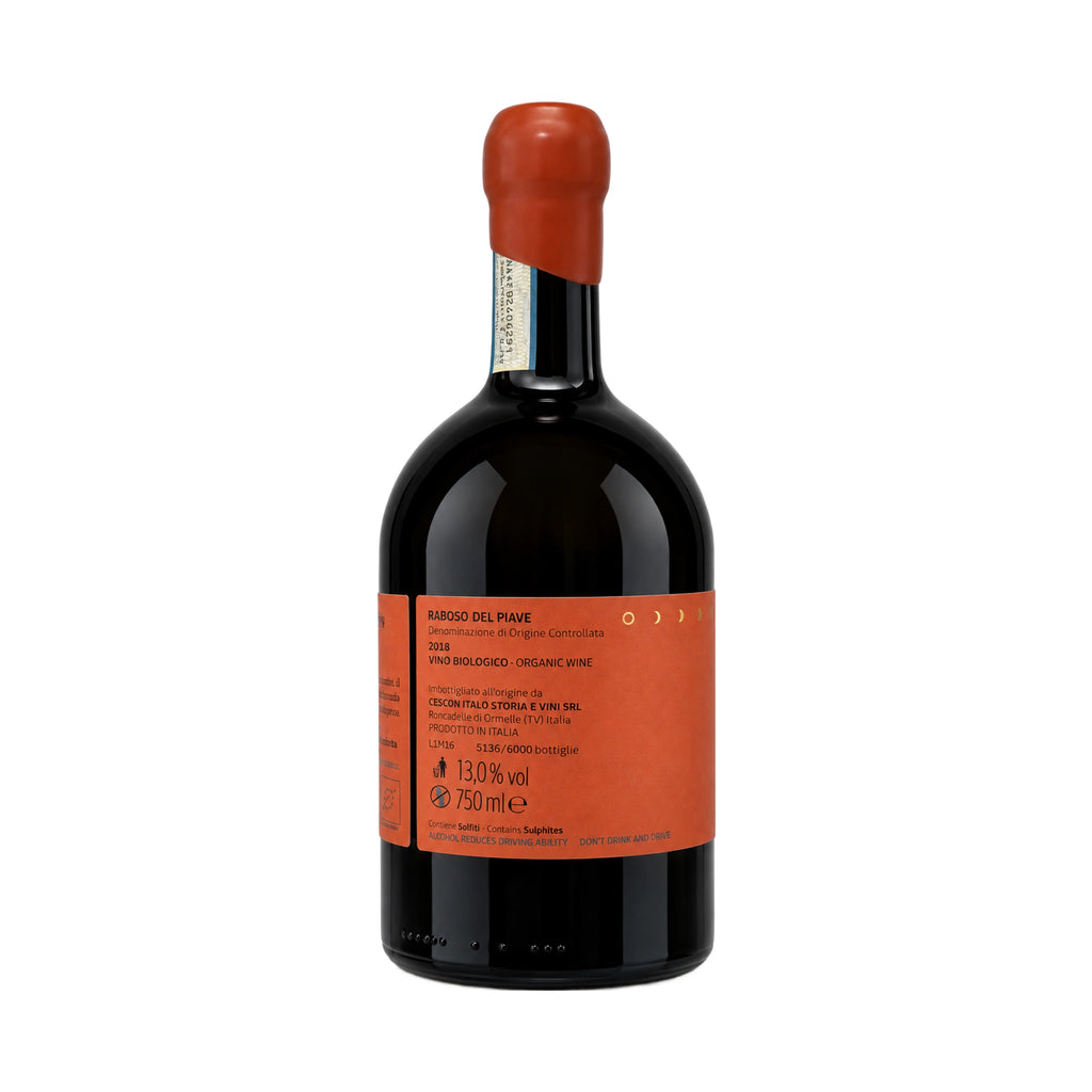 Rabià-Raboso del Piave-2018 (retro etichetta)-Italo Cescon-Vaigustando
