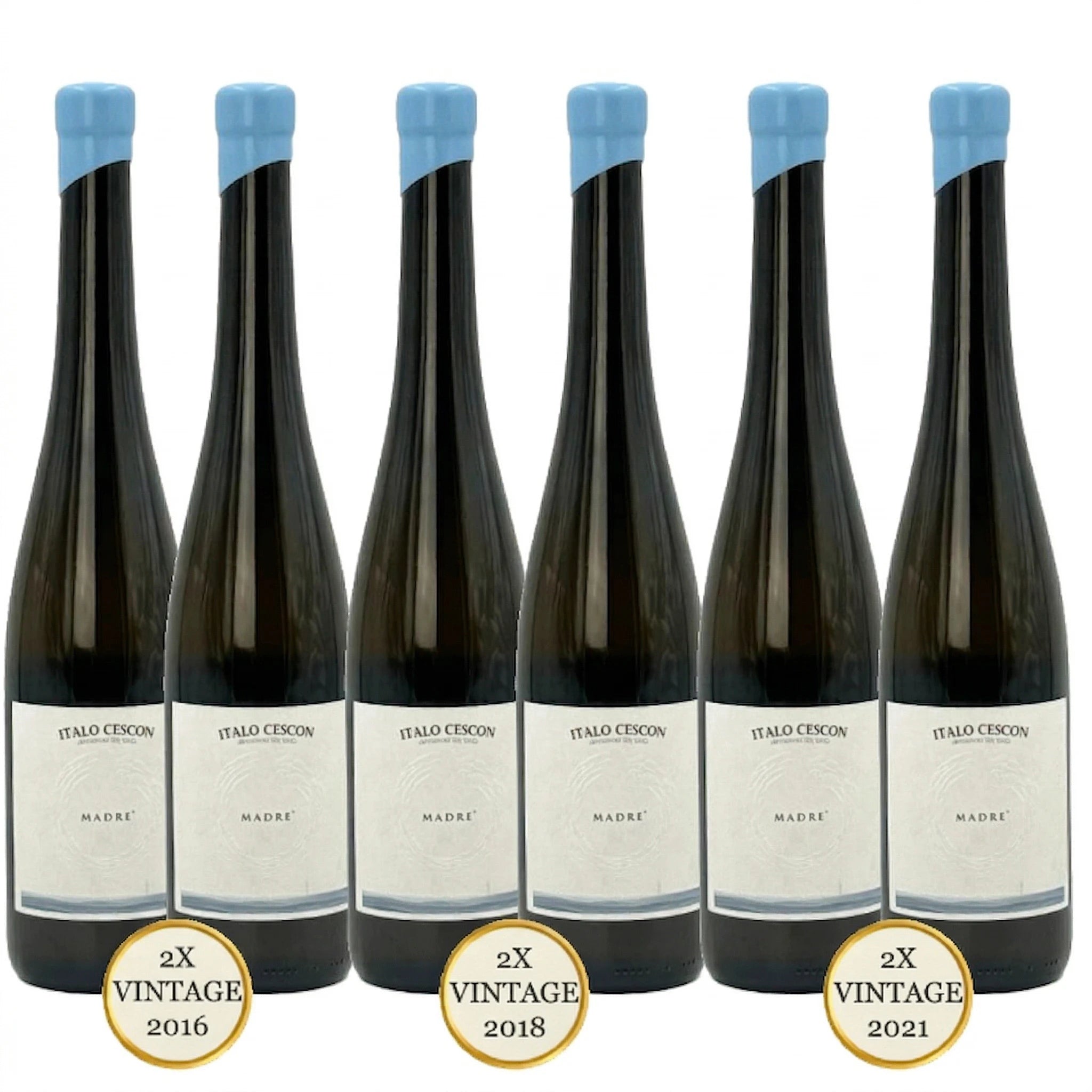 Madre Manzoni Bianco – Vertikale der Jahrgänge 2017, 2019, 2021