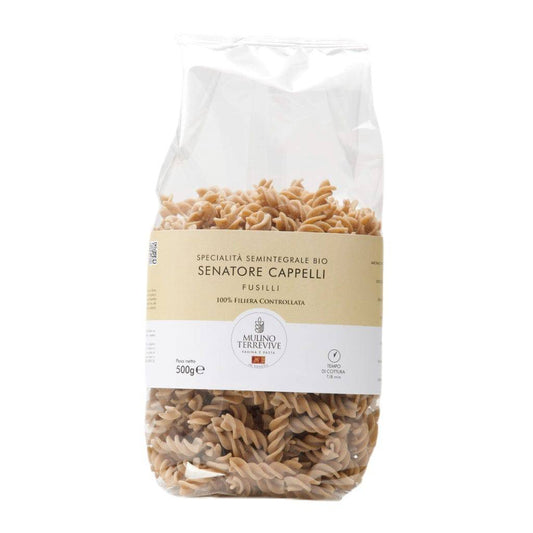 Specialità Semintegrale Senatore Cappelli Fusilli 500g  -  Mulino Terrevive - vaigustando